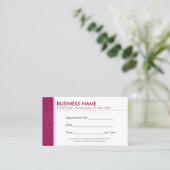 Classy Glitzer Pink Termine Visitenkarten (Stehend Vorderseite)