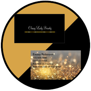 Classy Glitzy Beauty Business Cards Visitenkarte