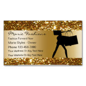 Classy Glitzy Fashion Magnetische Visitenkarte (Vorderseite)