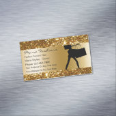 Classy Glitzy Fashion Magnetische Visitenkarte (Beispiel)