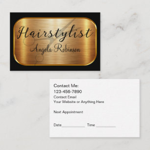 Classy Glitzy Hairstylist Beauty Business Cards Visitenkarte