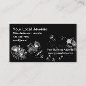 Classy Glitzy Jeweler Diamonds Theme Visitenkarte (Vorderseite)