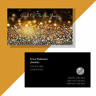 Classy Glitzy Jeweler Theme Business Cards Visitenkarte