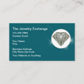 Classy Glitzy Jewelry Store Bling Business Cards Visitenkarte (Vorderseite)