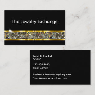 Classy Glitzy Modern Juwelier Business Cards Visitenkarte