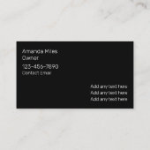 Classy Glitzy Pink Shiny Monogram Business Cards Visitenkarte (Rückseite)