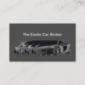 Classy Glossy Exotic Auto Broker Visitenkarte (Vorderseite)