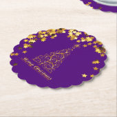 Classy Gold Abstrakte Weihnachtsbaumpapier Unterse Untersetzer (angewinkelt)