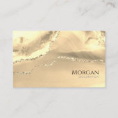 Classy Gold Agate & Glitzer auf Black Visitenkarte (Vorderseite)