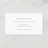 Classy Gold Ananas Logo Business Card Visitenkarte (Rückseite)
