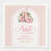 Classy Gold and Blush Petals and Prosecco Napkins Serviette (Vorderseite)