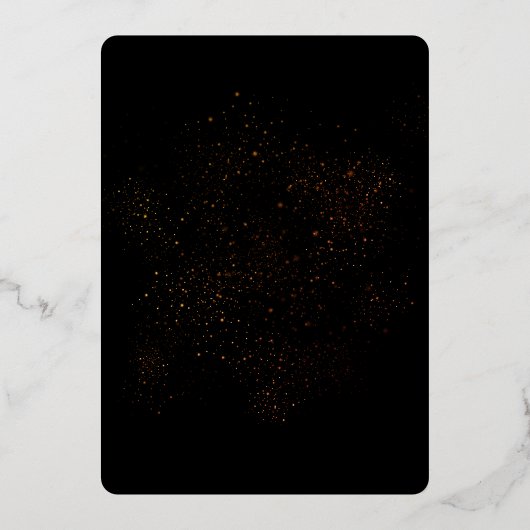 Classy Gold Black Christmas Party Luxus Folieneinladung (Rückseite)