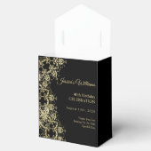 Classy Gold & Black Damask 40. Geburtstag Geschenkschachtel (Geöffnet)