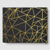 Classy Gold & Black Wedding Gästebuch (Rückseite)