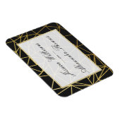Classy Gold & Black Wedding Magnet (Rechte Seite)
