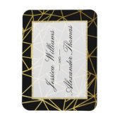 Classy Gold & Black Wedding Magnet (Vertikal)