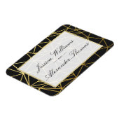 Classy Gold & Black Wedding Magnet (Linke Seite)