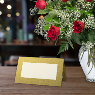 Classy Gold Border Golden Anniversary Blank Platzkarte