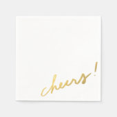Classy Gold Cheers Serviette (Vorderseite)