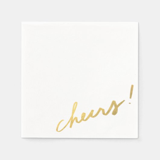 Classy Gold Cheers Serviette (Vorderseite)