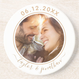 Classy Gold Chic Modernes Hochzeitsszeitsfest Pers Getränkeuntersetzer