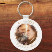 Classy Gold Chic Modernes Hochzeitsszeitsfest Pers Schlüsselanhänger (Vorderseite)