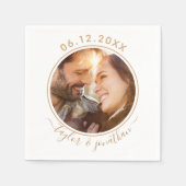 Classy Gold Chic Modernes Hochzeitsszeitsfest Pers Serviette (Vorderseite)