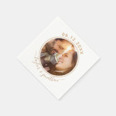 Classy Gold Chic Modernes Hochzeitsszeitsfest Pers Serviette (Ecke)
