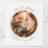 Classy Gold Chic Modernes Hochzeitsszeitsfest Pers Weinetikett (Einzelnes Label)
