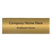Classy Gold Farbige Mitarbeiter Namenschild (Vorderseite)