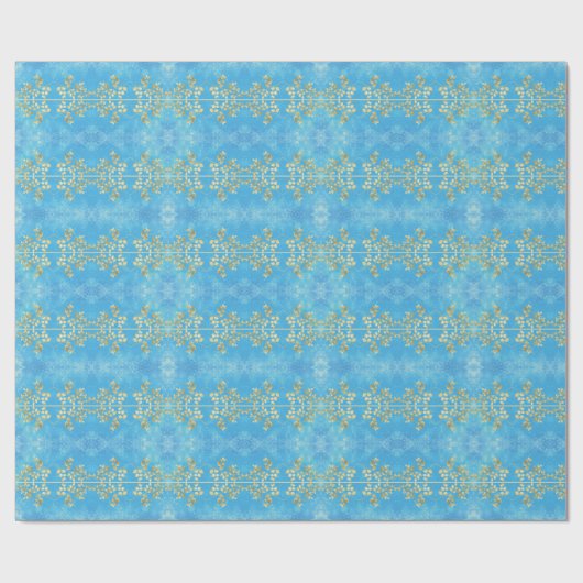 Classy Gold Floral Pattern Geschenkpapier (Flach)