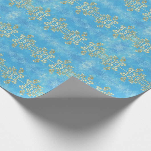 Classy Gold Floral Pattern Geschenkpapier (Ecke)