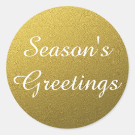 Classy Gold Foil Frohen Festtage Weihnachten Runder Aufkleber