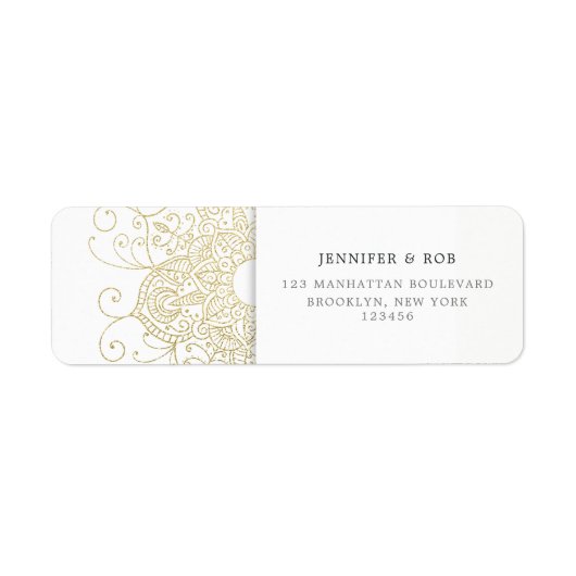 Classy Gold Foil Look Mandala Minimalistisch (Vorne)