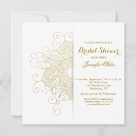 Classy Gold Foil Look Mandala Minimalistisch Einladung