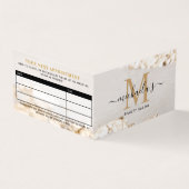 Classy Gold Foil Monogram Termin/Loyalität Visitenkarten (Vorderseite)