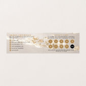 Classy Gold Foil Monogram Termin/Loyalität Visitenkarten (Innenseite Aufgefaltet)