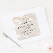 Classy Gold Foil Produktlabel mit Logo Quadratischer Aufkleber (Umschlag)