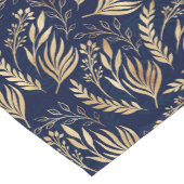 Classy Gold Foliage Botanical Blue Design Kurzer Tischläufer (Ecke)