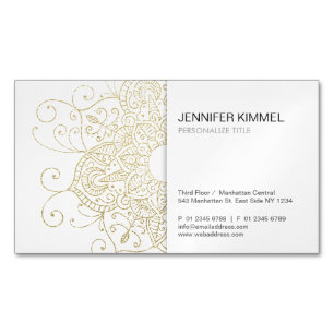 Classy Gold Fossilienmuseum Locarno Minimalistisch Magnetische Visitenkarte