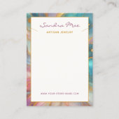 Classy Gold Glitter Marble Jewelry Display Card Visitenkarte (Vorderseite)