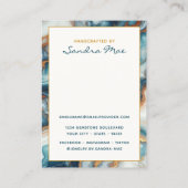 Classy Gold Glitter Marble Jewelry Display Card Visitenkarte (Rückseite)