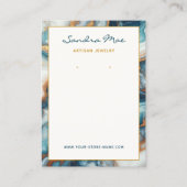 Classy Gold Glitter Marble Jewelry Display Card Visitenkarte (Vorderseite)