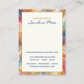 Classy Gold Glitter Marble Jewelry Display Card Visitenkarte (Rückseite)