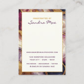 Classy Gold Glitter Marble Jewelry Display Card Visitenkarte (Rückseite)
