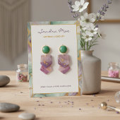 Classy Gold Glitter Marble Jewelry Display Card Visitenkarte