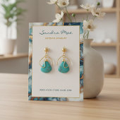 Classy Gold Glitter Marble Jewelry Display Card Visitenkarte