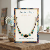 Classy Gold Glitter Marble Jewelry Display Card Visitenkarte