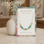 Classy Gold Glitter Marble Jewelry Display Card Visitenkarte