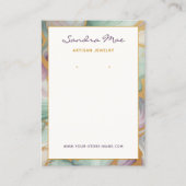 Classy Gold Glitter Marble Jewelry Display Card Visitenkarte (Vorderseite)